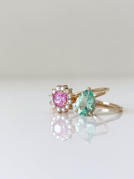 Bague Eclat verte - taille 60