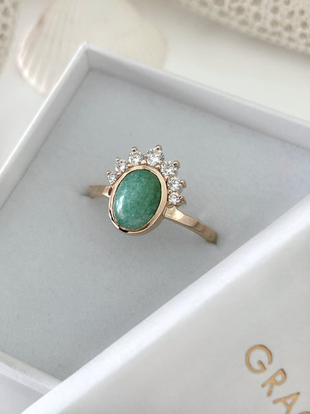 Bague Ubud aventurine - taille 50