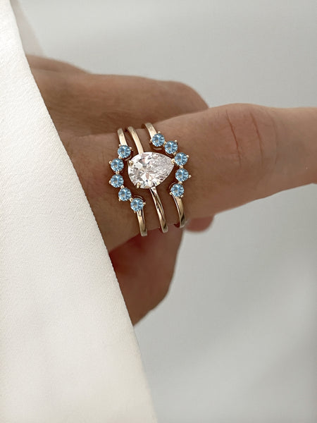 Bague Mirage bleue ( à l'unité )