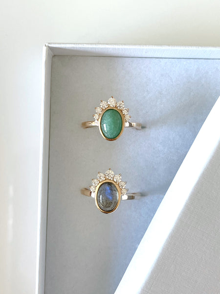 Bague Ubud labradorite - taille 50