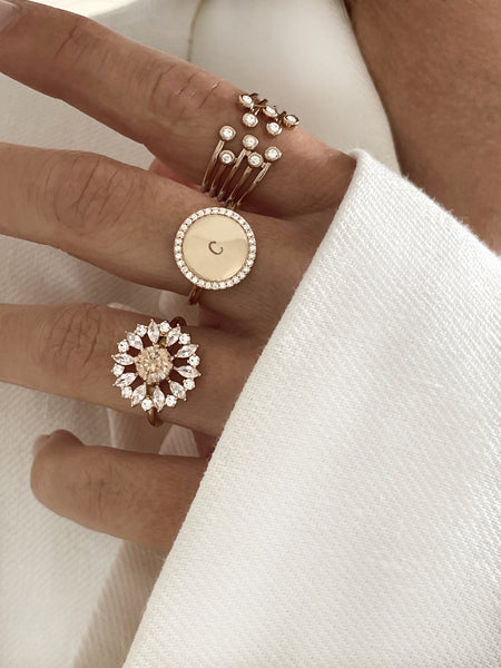 Bague féerie champagne