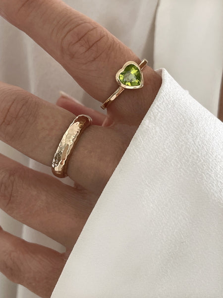 Bague "LE COEUR" péridot