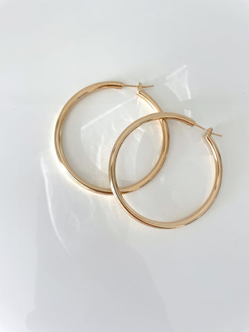 Halo hoop earrings