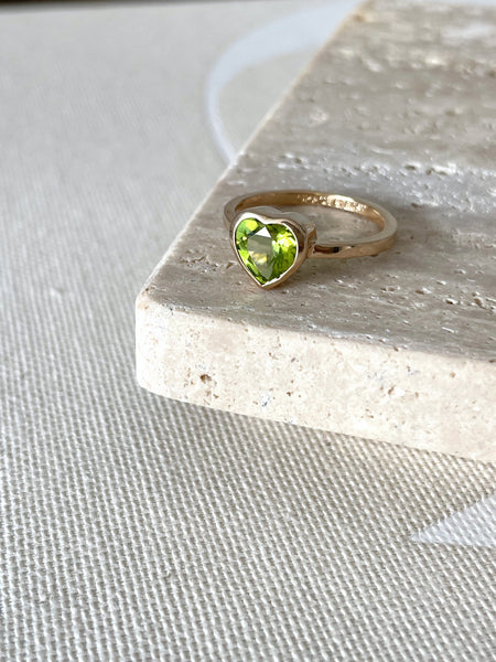 Bague "LE COEUR" péridot