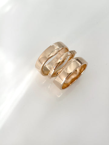 Set of 2 Reflection Rings and 1 Lueur ring