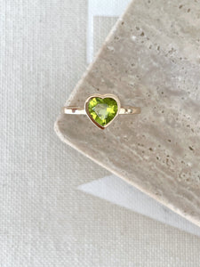 Bague "LE COEUR" péridot