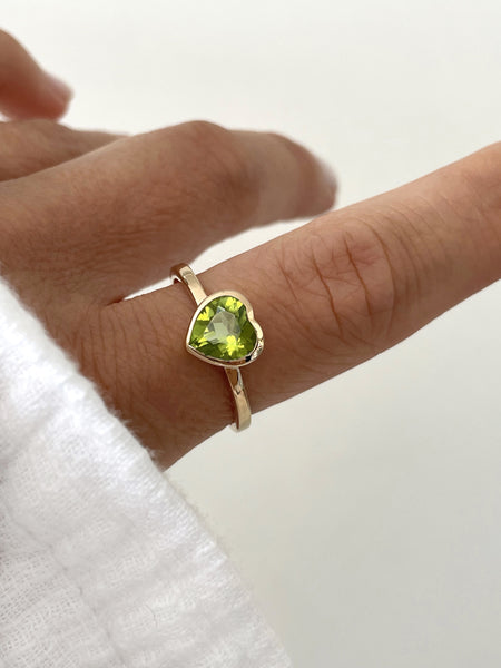 Bague "LE COEUR" péridot
