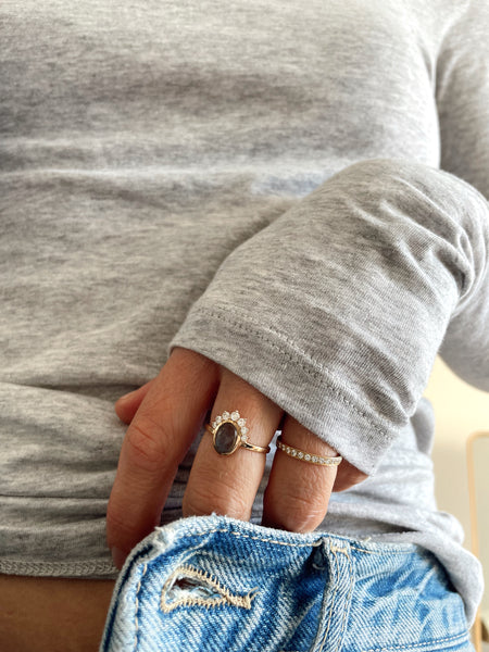 Bague Ubud labradorite - taille 50