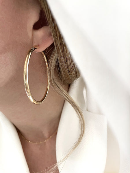 Halo hoop earrings