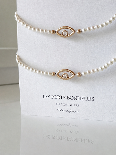 Bracelet porte-bonheur Protection perles d'eau douce