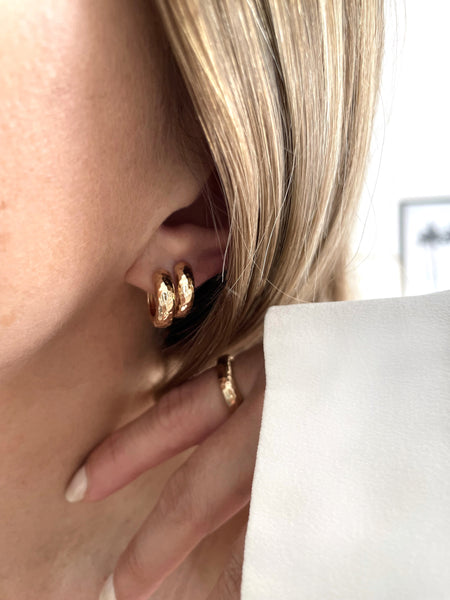 Boucles d'oreilles Pure martelées