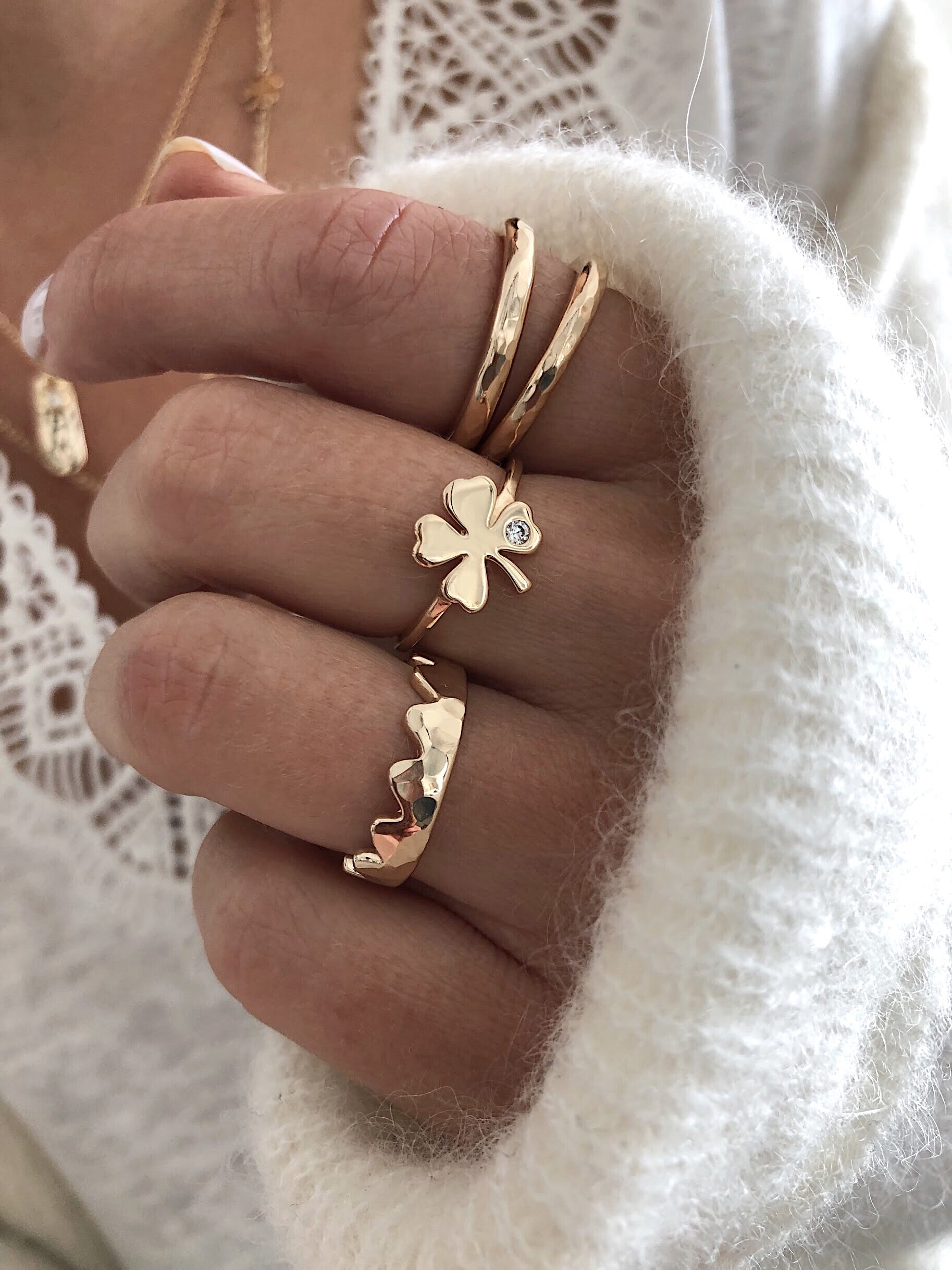 フィフスアベニュー] BAGUE BRONZE ROSE VAGUES