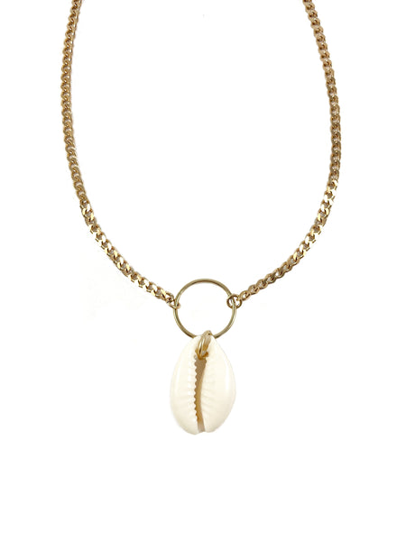 White cowrie necklace