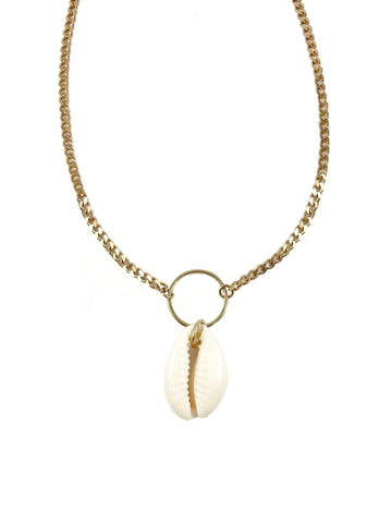 Collier cauri blanc